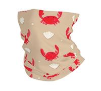 Summer Cooling Neck Gaiter Red Crab Shell Face Mask Balaclava, Breathable Bandana Summer Sports Cycling