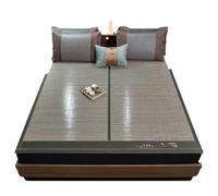 Summer Cooling Pad Cooling Bed Cover Mattress Summer Sleeping Mat,Breathable Smooth Wear Bed Sheet,Foldable Rattan Mattress,Cooling Mattress Topper Pad,Carbonized Bamboo Summer Sleeping Mat(180*200cm)