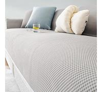 Summer Cooling Seat Pad Ice Silk - Non-Slip Scratch Proof Washable Cushion Cover with 3D Cooling Beads for Couch Sofa Settee Cover Slipcover 1-4 Seater L Shape Corner Sectional(Color 5,110 * 240cm)