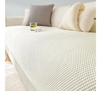 Summer Cooling Seat Pad Ice Silk - Non-Slip Scratch Proof Washable Cushion Cover with 3D Cooling Beads for Couch Sofa Settee Cover Slipcover 1-4 Seater L Shape Corner Sectional(Color 1,90 * 70cm)