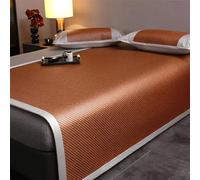 Summer Cooling Sleeping Mat - Foldable Bed Pad with Rattan Mattress Topper & Pillowcase Breathable Air Conditioning Mat for Ultimate Comfort & Sleep Quality
