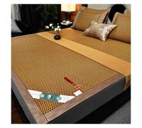 Summer Cooling Sleeping Mat For Adults,Dual-Sided Rattan And Ice Silk Fabric, Foldable Non-Slip Design,Encrypted Weaving Portable For Bedroom Bedding