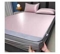 Summer Cooling Sleeping Mat With Pillowcase, Breathable Ice Silk Blend Fabric, 360° Elastic Encasement For Hotels Camping Dorms, Foldable Design