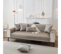 Summer Cooling Sofa Cushion - Ice Silk Sofa Cover, Durable Protector for Living Room, Kid & Pet Friendly, Coffee Color, 90x160cm, Ideal for Hot Weather Comfort!