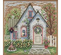Summer Cottage Beaded Counted Cross Stitch Kit Mill Hill 2021 Buttons & Beads Spring MH142115