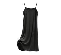Summer Cotton Midi Nightdress for Women UK Sleeveless Chemise Sexy Negligee Spaghetti Strap Night Shirts Soft V-Neck Tank Dress Modal Nightshirt Loose Jersey Lingerie Nightwear Tunic Sleepwear