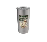 Summer Countdown Club Teacher Vibes End Back to School Break Stainless Steel Insulated Tumbler