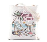 Summer Court Inspire Tote Bag High Lord Court Of Mist and Fury Handbag Girls Trip Gift Book Lover Gift (Summer Court T)