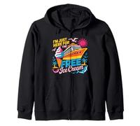 Summer Cruise Trip I'm Just Here for The Free Ice Cream Zip Hoodie