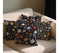 Summer Cushion Covers Floral Cushions Covers 100x100 cm Set of 4 for Sofa Bed Square Velvet Decorative Pillowcase Double Sided Printing Throw Pillow Case Indoor Home Room Decor, Gifts for Women b-1246