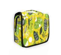 Summer Cute Doodle Drawings Fantasy Lime Makeup Bags with hanging hook Waterproof Cosmetic Bag For Purse Travel-Size Accessories