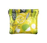 Summer Cute Doodle Drawings Fantasy Lime Women's Leather Coin Purse Convenient Cash Coin Purse for Women
