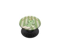 Summer Cute Kawaii Dragon Bookish Green Fun Tea Matcha PopSockets Adhesive PopGrip