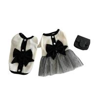 Summer Cute Pet Dog Clothes Big Bow Cotton Dogs Dress Shirt For Small And Medium Chihuahua French Bulldog Yorkshire Costume(T-shirt,XL)