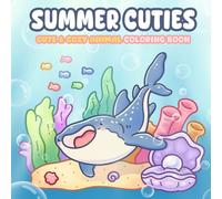 Summer Cuties - Cute & Cozy Animal: 40 Peaceful Summer Hygge Scenes Featuring Adorable Animal Friends: A Kawaii Coloring Journey for All Ages