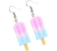 Summer Dangle Earrings Acrylic Resin Statement Holiday Accessories for Women and Girls, Purple-bluDurability