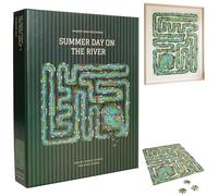 Summer Day on The River All-Edge Jigsaw Challenge, Every Piece is a Challenge, Unique Puzzle，Unique River Themed Jigsaw High Difficulty Artwork, Challenging Puzzle Game for Family Time (1pcs)