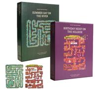 Summer Day on The River Jigsaw Puzzle - 501/438 Piece Difficult Puzzle for Adults & Families, All-Edge Jigsaw Challenge with Unique Majority-Edge Design, Premium River Artwork (#A+B2Pcs)