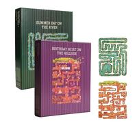 Summer Day on The River Puzzle, All Edge Jigsaw Challenge, 501 Piece All Edge Puzzle Kit for Puzzles Lovers, Unique River Themed Jigsaw Challenging Game for Family Time Relax (Green+Purple)