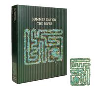 Summer Day on The River Puzzle, All Edge Jigsaw Challenge, 501 Piece All Edge Puzzle Kit for Puzzles Lovers, Unique River Themed Jigsaw Challenging Game for Family Time Relax (Green)