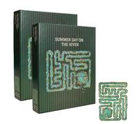 Summer Day on The River Puzzle, All Edge Jigsaw Challenge, 501 Piece All Edge Puzzle Kit for Puzzles Lovers, Unique River Themed Jigsaw Challenging Game for Family Time Relax (Green+Green)