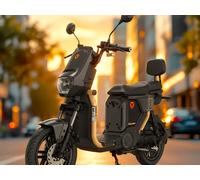 [Summer Deals - with Next-Day Delivery] YADEA GFX Electric Moped/Scooter - Black - L1e-B (50 cc equivalent) 28 mph 30mi Range, 1 x 1300W 48V 24Ah 8.5kg Removable Lithium Battery