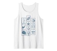 Summer DesigN Shells, Sea , Nautical Ocean Style Tank Top