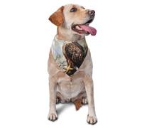 Summer Dog Bandanas Adjustable Kerchief Triangle Bibs Scarf Washable Soft Pet Bandanas for Medium Large Puppy Cats Pet Watercolor of Hawk Costume Accessories Decoration