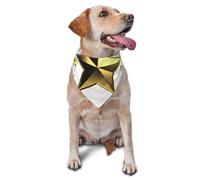 Summer Dog Bandanas Adjustable Kerchief Triangle Bibs Scarf Washable Soft Pet Bandanas for Medium Large Puppy Cats Pet Gold Star Costume Accessories Decoration