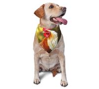 Summer Dog Bandanas Adjustable Kerchief Triangle Bibs Scarf Washable Soft Pet Bandanas for Medium Large Puppy Cats Pet Beautiful Rooster Hen Costume Accessories Decoration