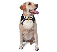 Summer Dog Bandanas Adjustable Kerchief Triangle Bibs Scarf Washable Soft Pet Bandanas for Medium Large Puppy Cats Pet Cute Penguin Costume Accessories Decoration