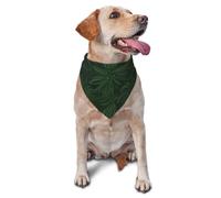 Summer Dog Bandanas Adjustable Kerchief Triangle Bibs Scarf Washable Soft Pet Bandanas for Medium Large Puppy Cats Pet Hunter Green Floral Petals Pattern Costume Accessories Decoration