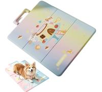 Summer Dog Cooling Mat, Dog Cooling Mat with Self Cooling Gel, Portable Three-Fold Design, Reversible Ice Silk Pet Cooling Pad, Scratch-Resistant Leakproof Mat for Dogs and Cats (Cake, X)