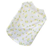 Summer Dog Cotton T Shirt Pet Tee Shirts Puppy Daisy Flower Prints Clothes Apparel for Small Dogs Cats