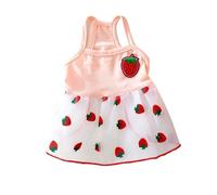 Summer Dog Dress For Small Dogs Luxury Dog Clothes Chihuahua French Bulldog Bichon Dog Costume Pet Clothing Dog Vest Puppy Skirt (Color : Pink 1, Size : S)