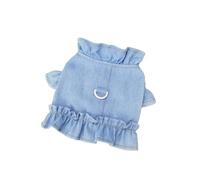 Summer Dog Harness Clothes Puppy Cat Denim Vest For Small Medium Doggy Jean Skirt Chihuahua Teddy Yorkies Dresses Pet Costumes(Light Blue,XL)