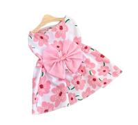 Summer Dog Princess Dress Kitten Pet Skirt Cute Printed Bow Lace Dog Dresses For Small Medium Puppies Poodle Chihuahua Apparel(Onecolor,XL)