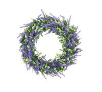 Summer Door Wreaths Outdoor Simulation Garland Large Lavender Artificial Wreath Elegant Romantic Country Style Front Door Window Wall Wedding Decoration