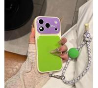 Summer Dopamine Phone Case, Summer Vibe Dopamine Contrast Color Phone Case for iPhone 17/16/15/14/13 Pro Max, Jelly Liquid Silicone (Green-B,for 17)