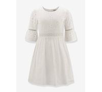 Summer dress with lace by Happy Girls for girl ecru