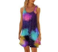 Summer Dress Women's Knee-Length Bikini Cover Up Women's Dress Sexy Sleeveless Scoop Neck Boho Tank Dress Print Short Holiday Dress Flowing Ball Dress Lightweight Tunic Dress Elegant Casual Dresses