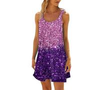 Summer Dress Women's Knee-Length Bikini Cover Up Women's Dress Sexy Sleeveless Scoop Neck Boho Tank Dress Print Short Holiday Dress Flowing Beach Dress Light Ball Dresses Elegant Casual Dresses