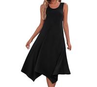 Summer Dress Women's Long Summer Dress A Line Women's Dress Sexy Sleeveless Tank Dress with Floral Pattern Dresses Elegant Holiday Dress Lightweight Ball Dress Loose Tunic Dress Comfortable Casual