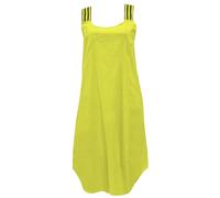 Summer Dresses for Women 2025 Loose Casual Cotton and Linen Pocket Dress White Dress for Women (Yellow, XXL)