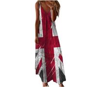 Summer Dresses for Women Casual Dresses Union Jack Dress Sleeveless Maxi Dress Spaghetti Strap Sexy Boho SundressesGirls' Dresses Ladies Dresses Sale Promotion Clearance