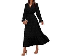 Summer Dresses for Women UK Maxi Long Sleeve Flowy Casual Beach Dress Mini Pink Shirt Plus Size Floral Y2K Ladies Dresses Size 12 Clubbing Outfits for Women Summer Dress Plus Black,M