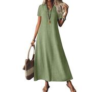 Summer Dresses for Women UK Maxi Short Sleeve Flowy Casual Beach Dress Black Funeral Purple African Boho Gold A Line Plus Size Dress Kaftan Black Dresses for Women Funeral Summer Green,XL