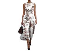 Summer Dresses for Women UK Maxi Sleeveless Flowy Dress Wedding Guest Boho Prom Teenagers Party Casual Dinner Funeral Milk Maid Dress Bandeau Chinese Ladies Midi Summer Dresses 3-Pink,XXL