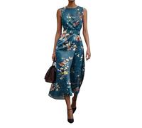 Summer Dresses for Women UK Maxi Sleeveless Flowy Dress Wedding Guest Sequin White Kaftan Lilac Cotton Wedding Dresses Maxi Summer for Women UK with Pockets Women's Tennis Knee 3-Dark Blue,XL