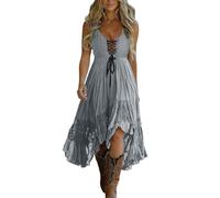 Summer Dresses for Women UK Midi Dress V Neck Concert Swing Maxi Skirts Plus Size Eid 70S Outfits Beach Wear Cocktail Shirred 1930S Ladies Mini Pencil Cami T Shirt Flapper Clothes Sleeveless